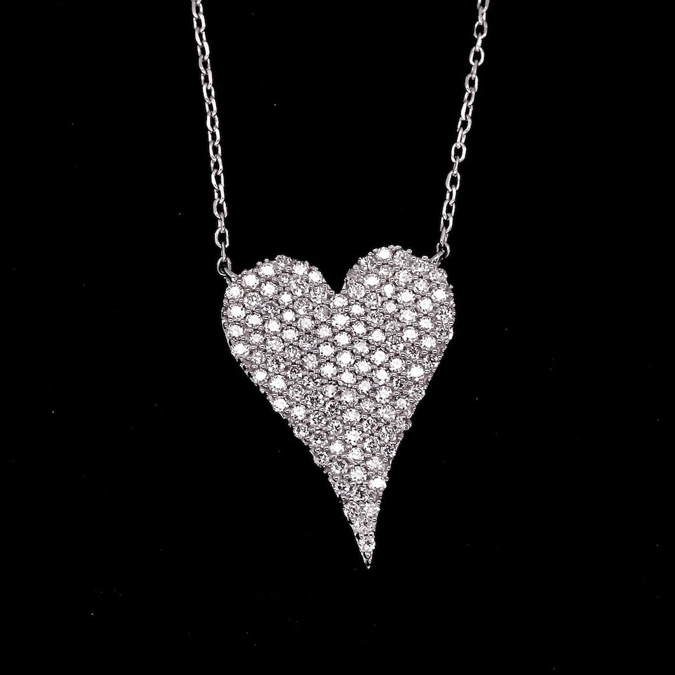 new 18 carat gold heart shaped pendant