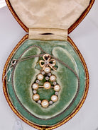 Victorian pearl and diamond pendant/brooch