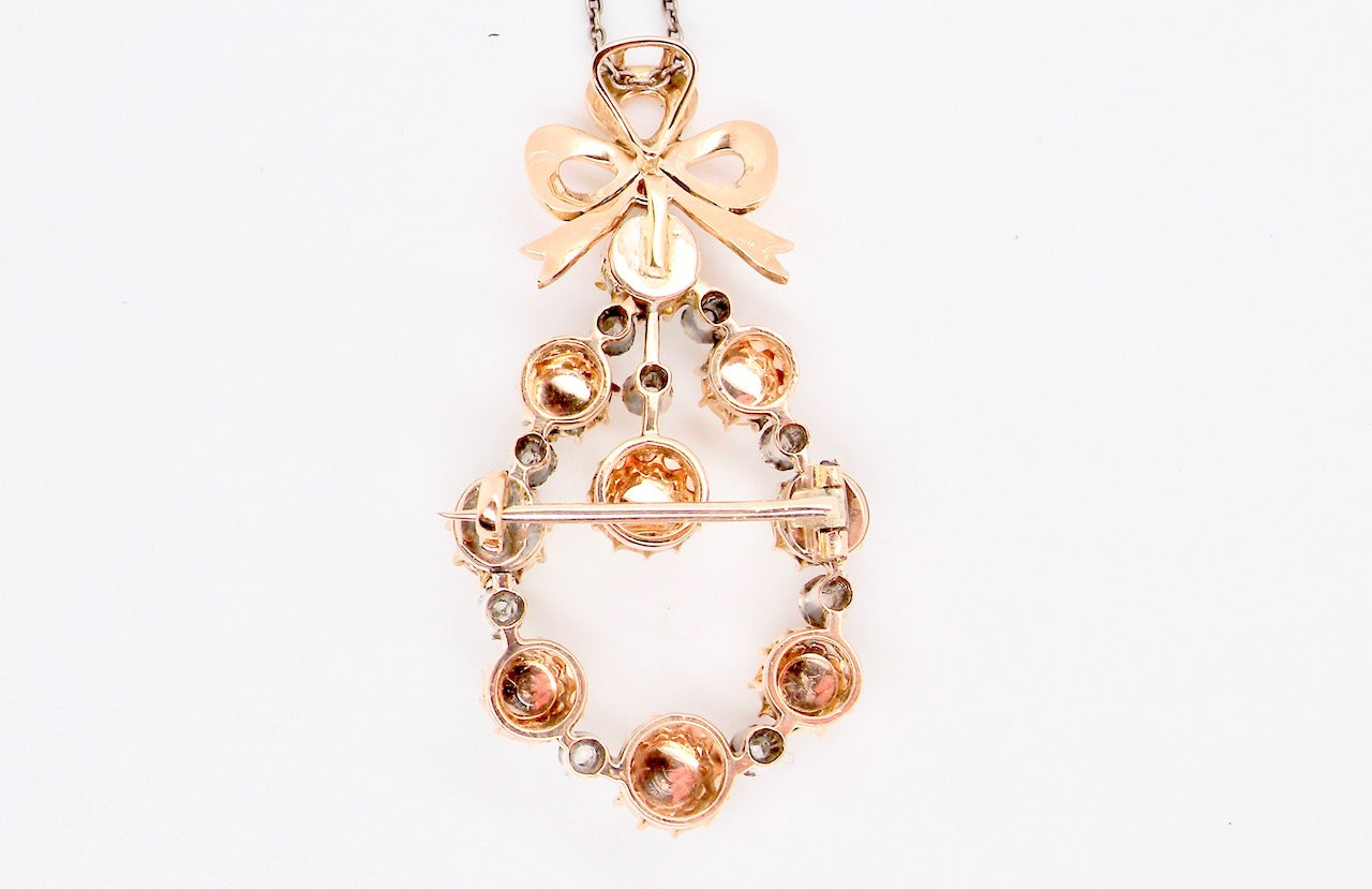 pearl and diamond brooch