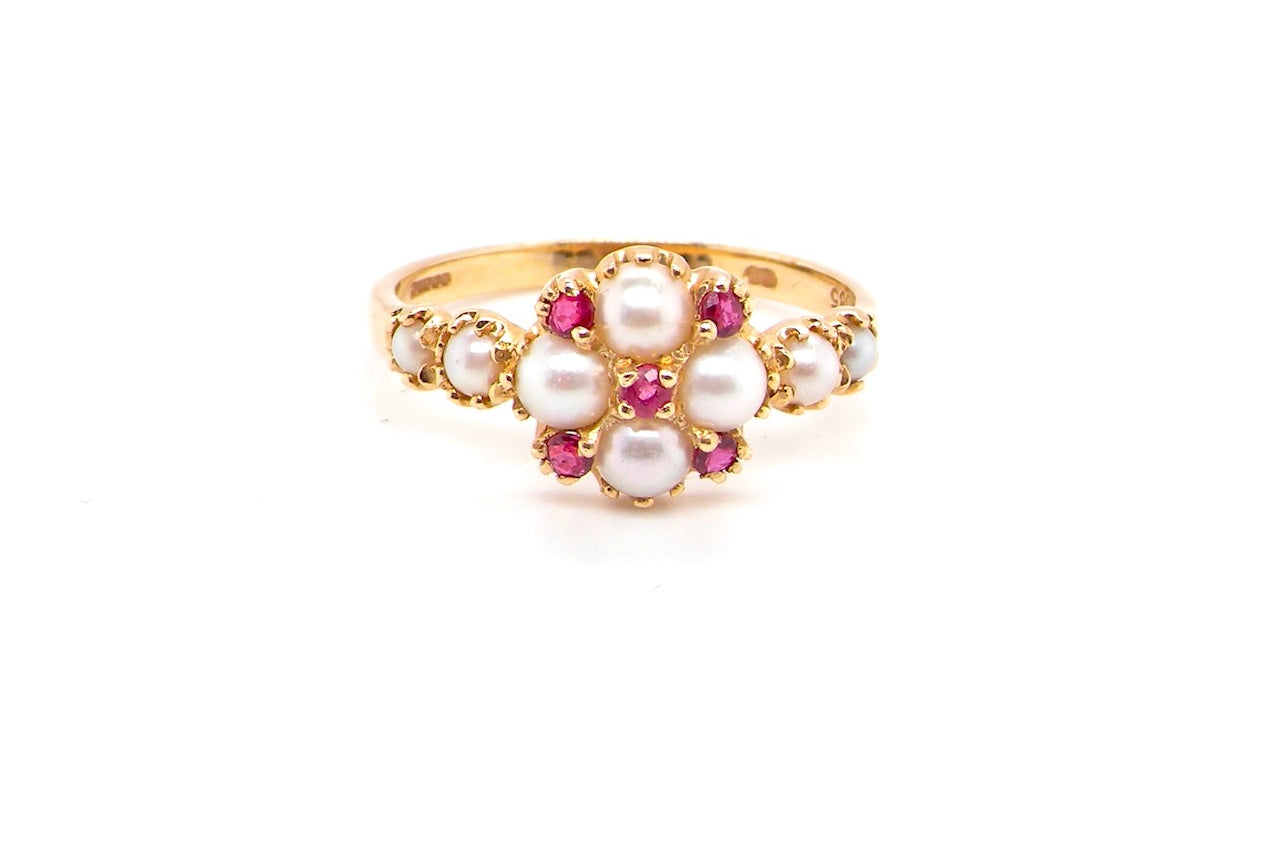 ruby pearl ring