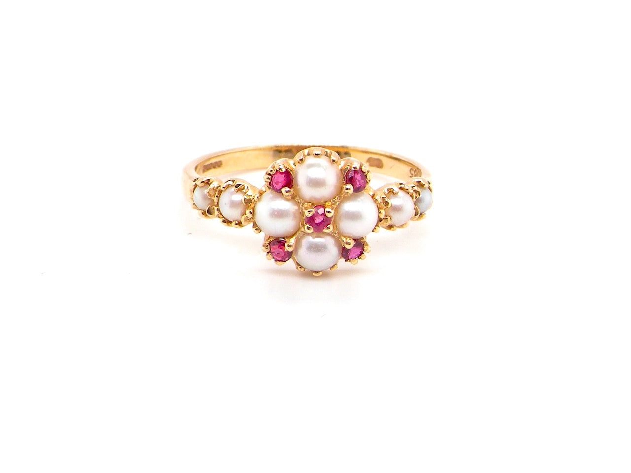 ruby pearl ring