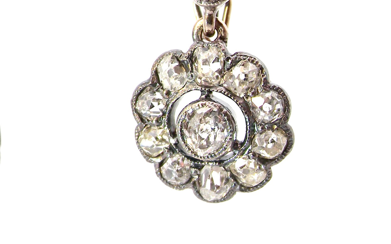 Edwardian diamond earrings
