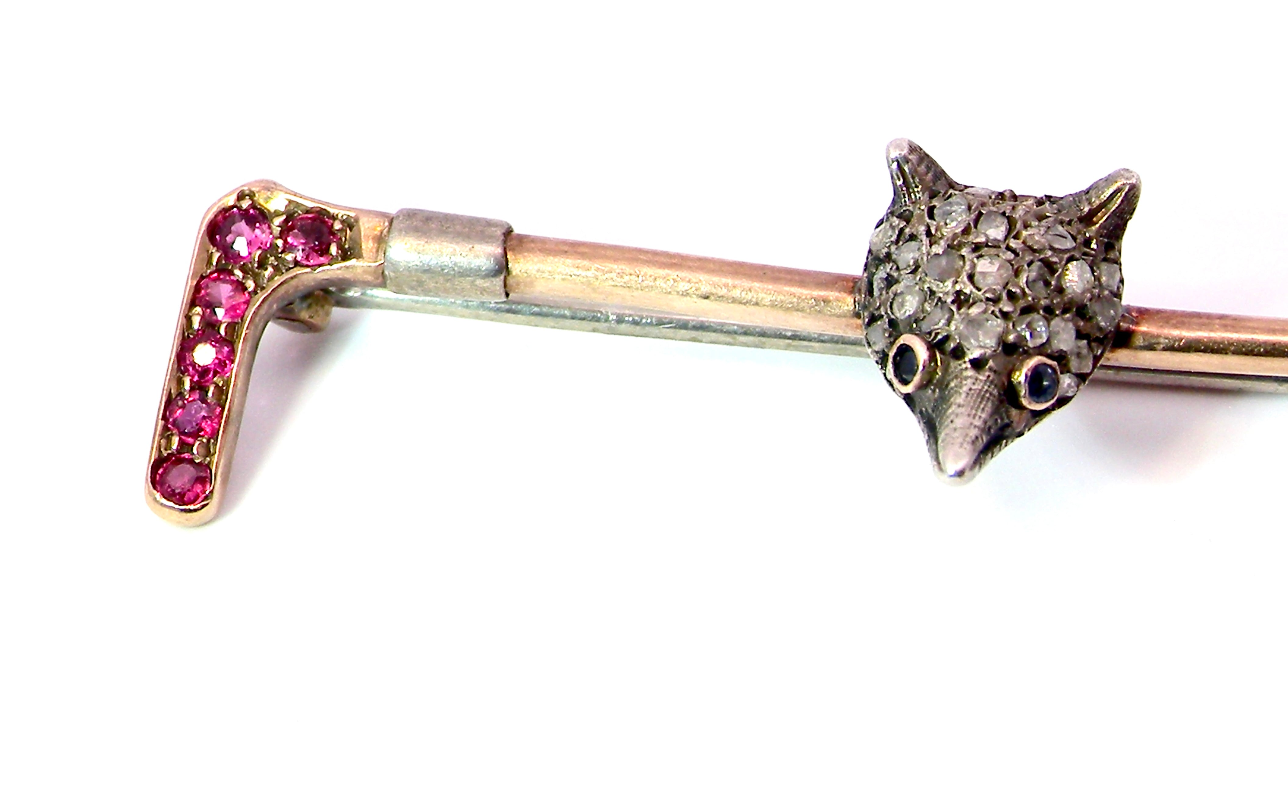 Edwardian gem set bar brooch