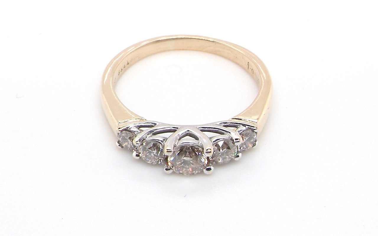 Early 20th Century five stone  ring
