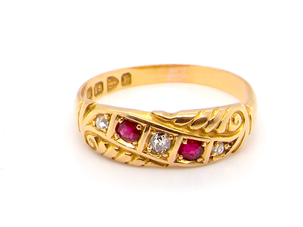  Victorian ruby and diamond ring