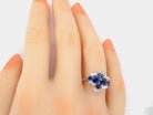 white gold sapphire and diamond ring