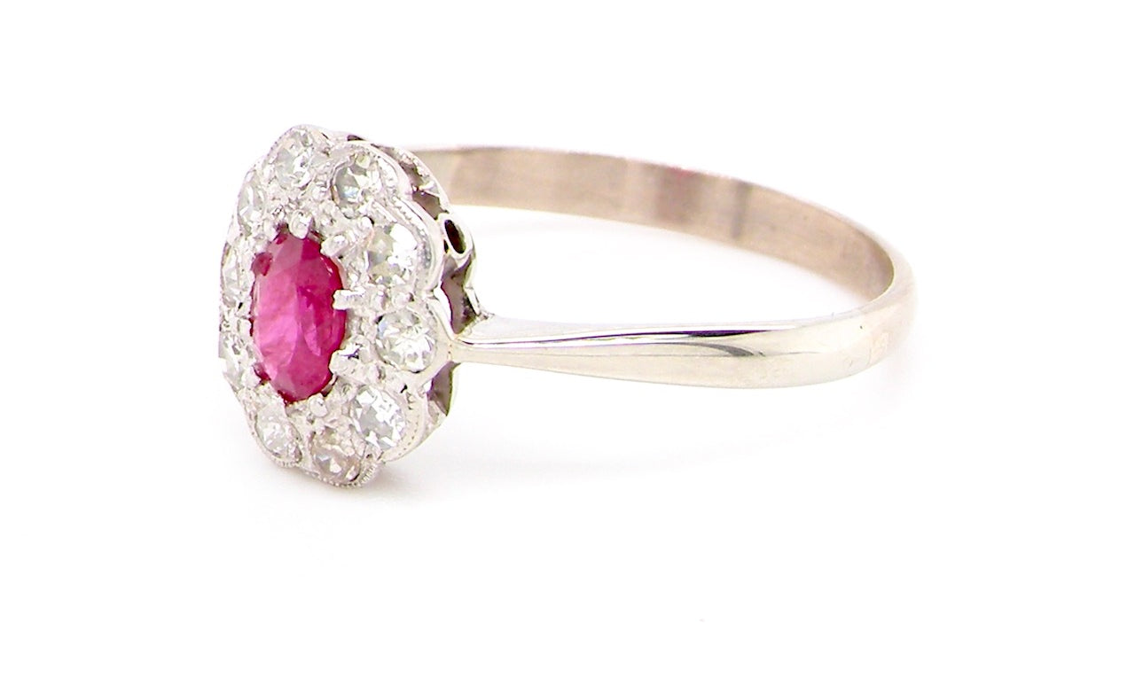 antique cluster ring