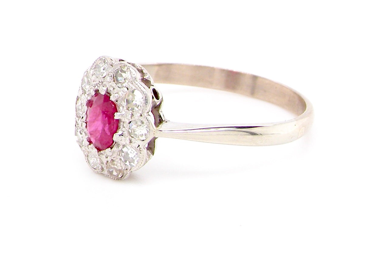 antique cluster ring