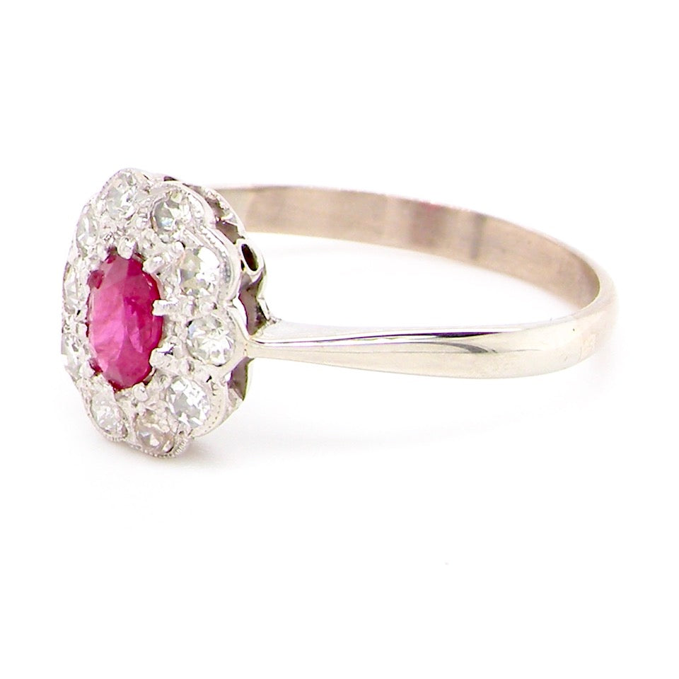 antique cluster ring