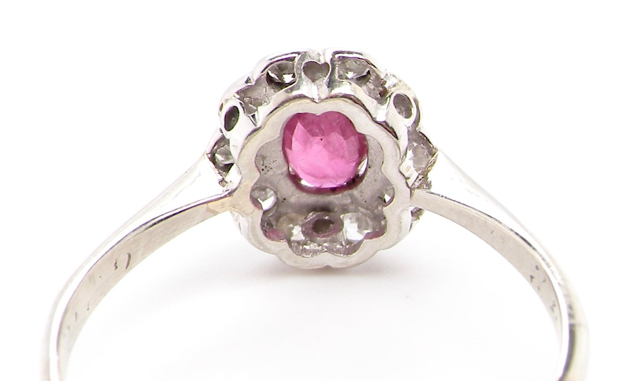 platinum ruby engagement ring