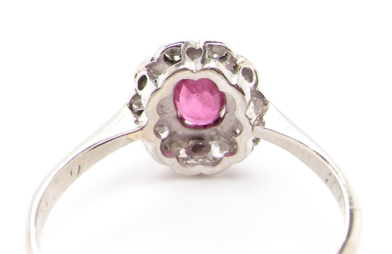platinum ruby engagement ring