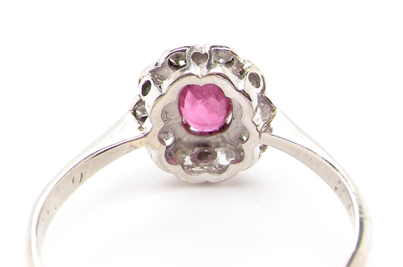 platinum ruby engagement ring