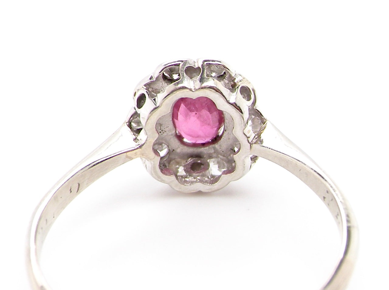platinum ruby engagement ring