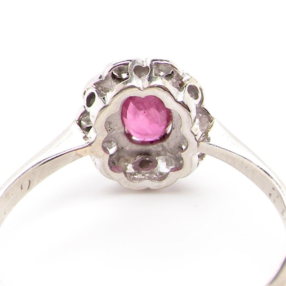 platinum ruby engagement ring