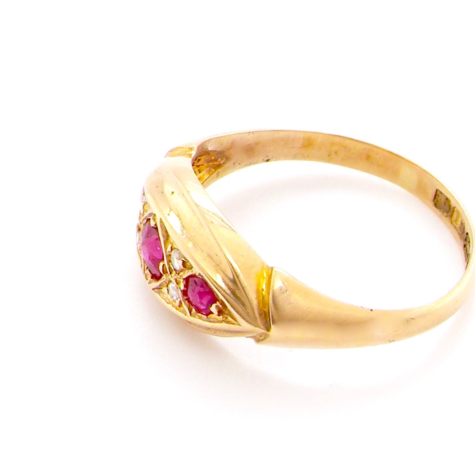 antique ruby and diamond ring