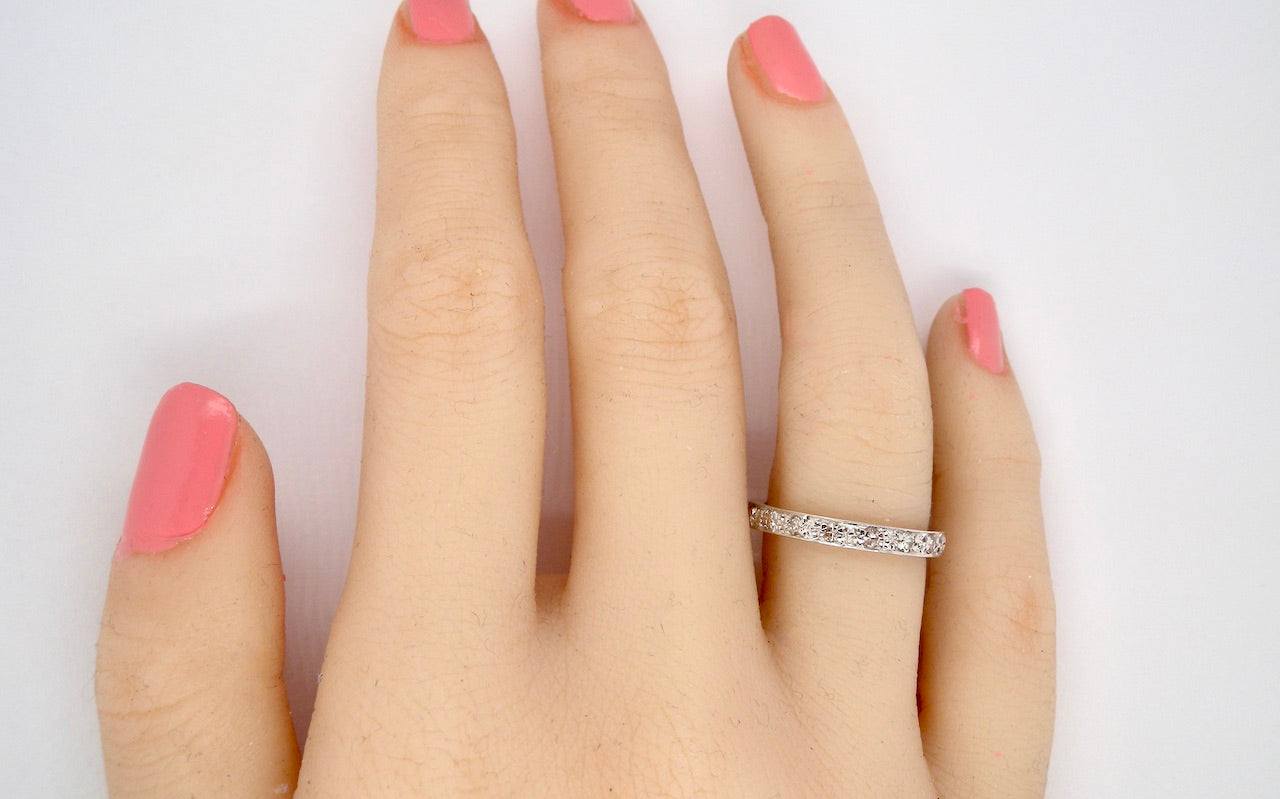 An 18 carat eternity ring
