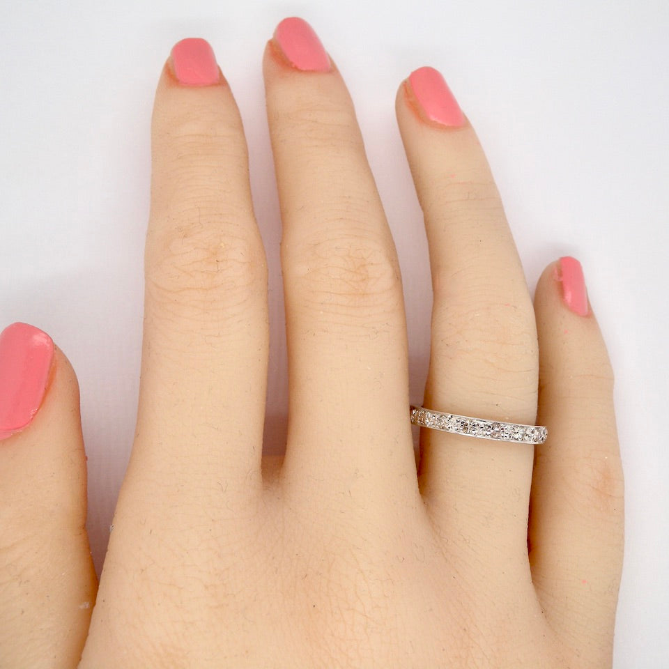 An 18 carat eternity ring
