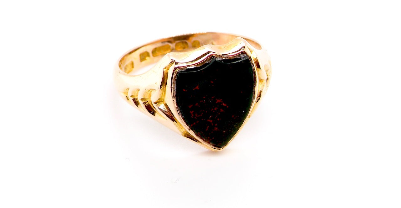 Victorian bloodstone signet ring