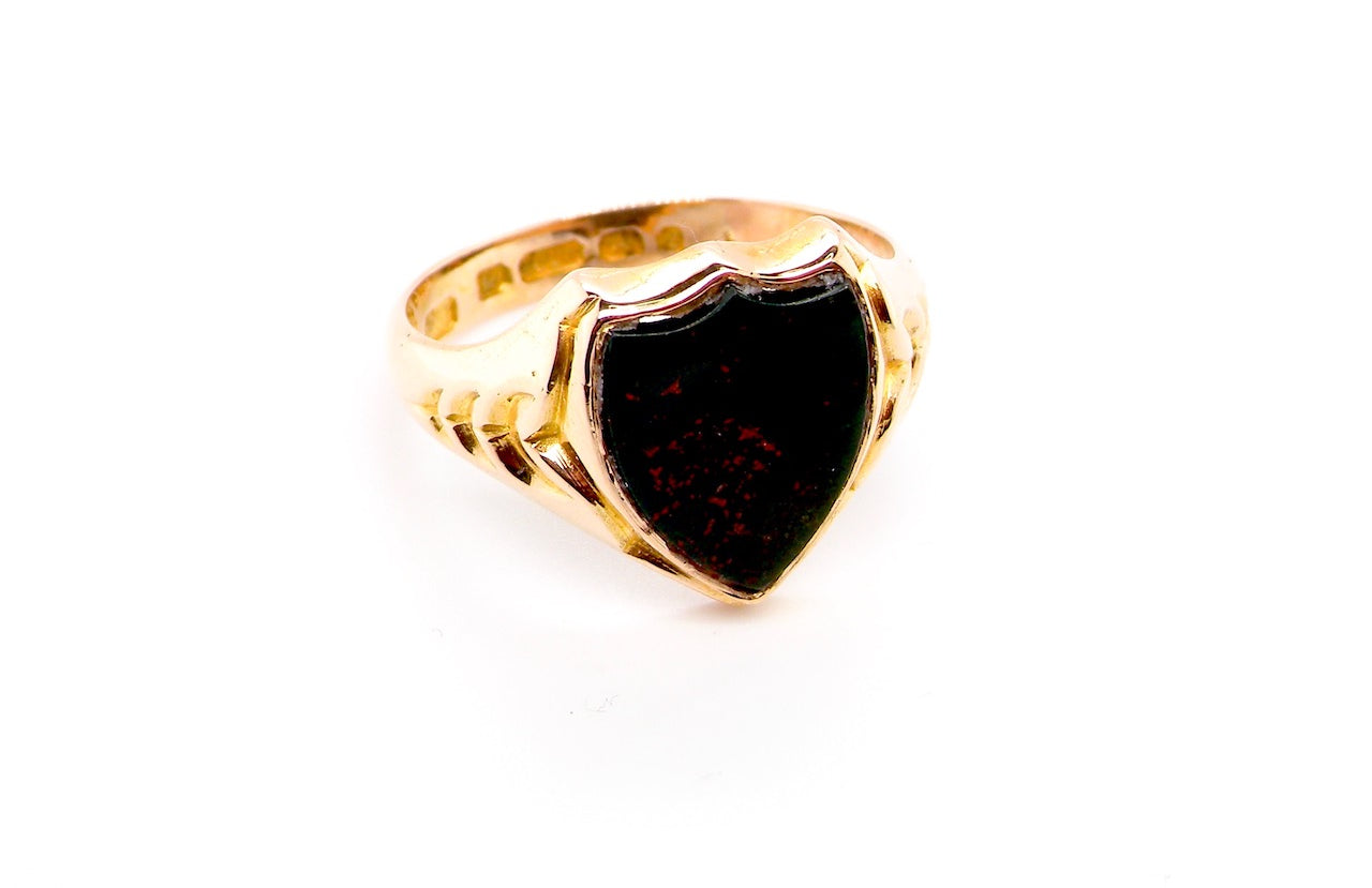 Victorian bloodstone signet ring