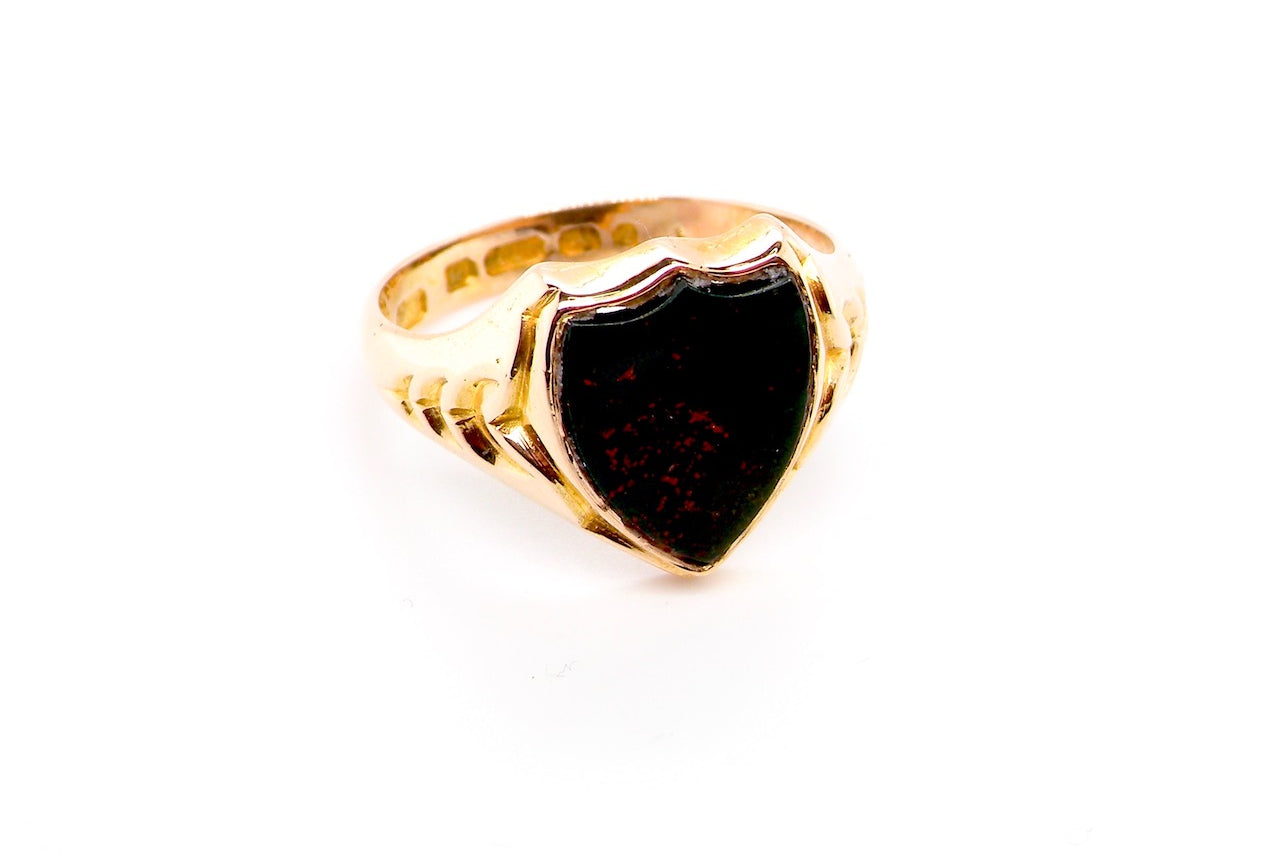 Victorian bloodstone signet ring