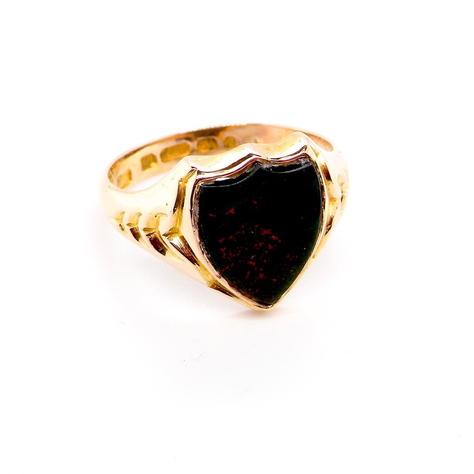 Victorian bloodstone signet ring