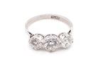 three stone diamond trilogy ring