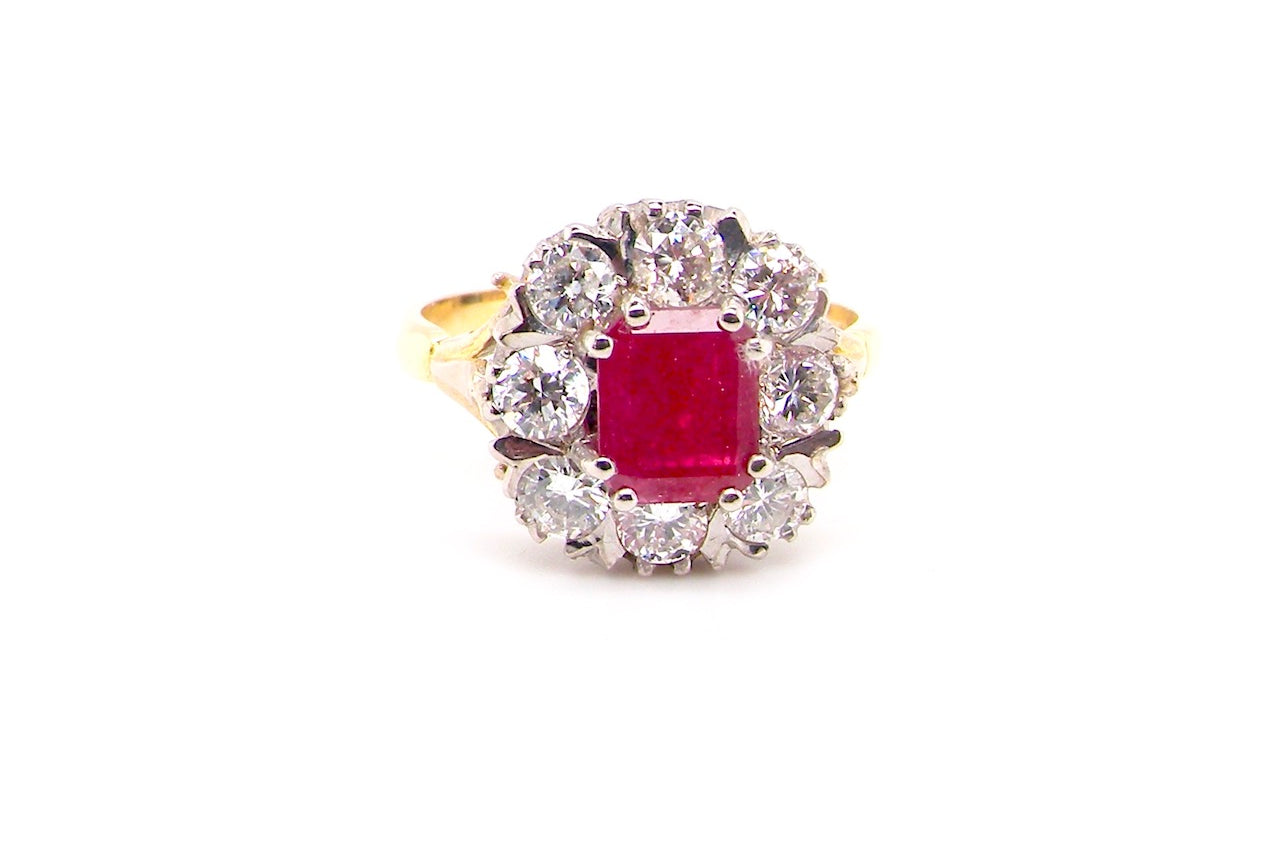 vintage ruby and diamond ring