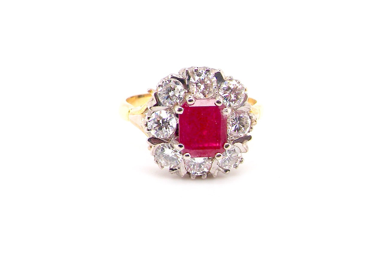 vintage ruby and diamond ring