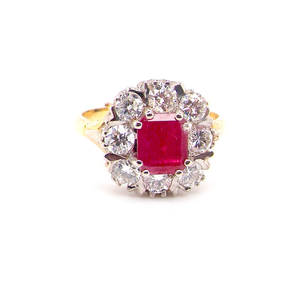 vintage ruby and diamond ring