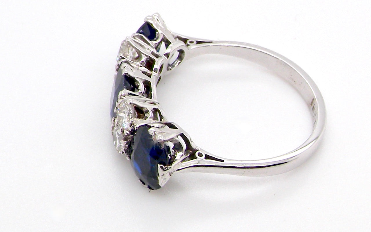 vintage sapphire and diamond ring