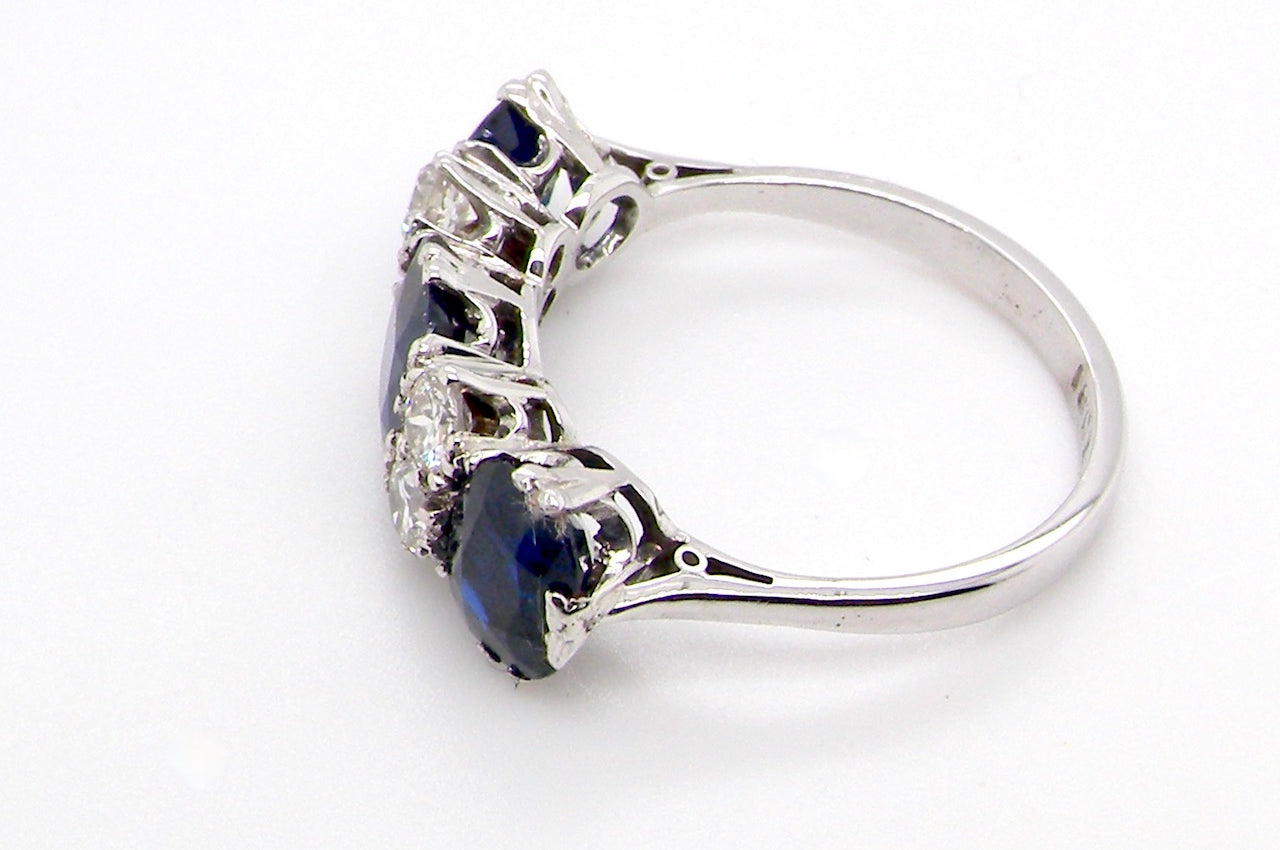 vintage sapphire and diamond ring