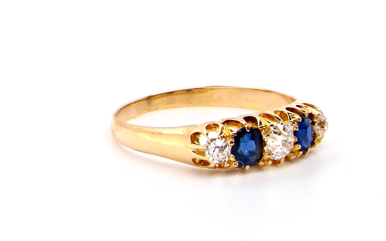 antique sapphire and diamond ring