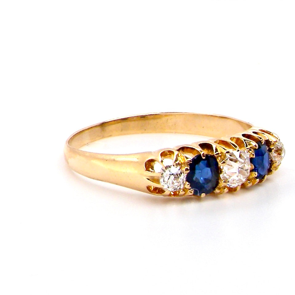 antique sapphire and diamond ring