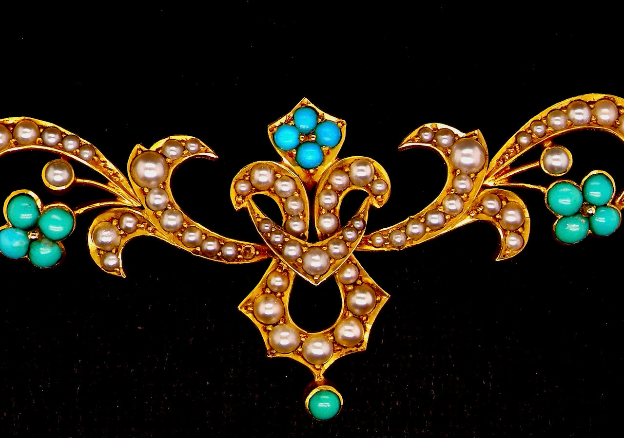 Edwardian turquoise necklace