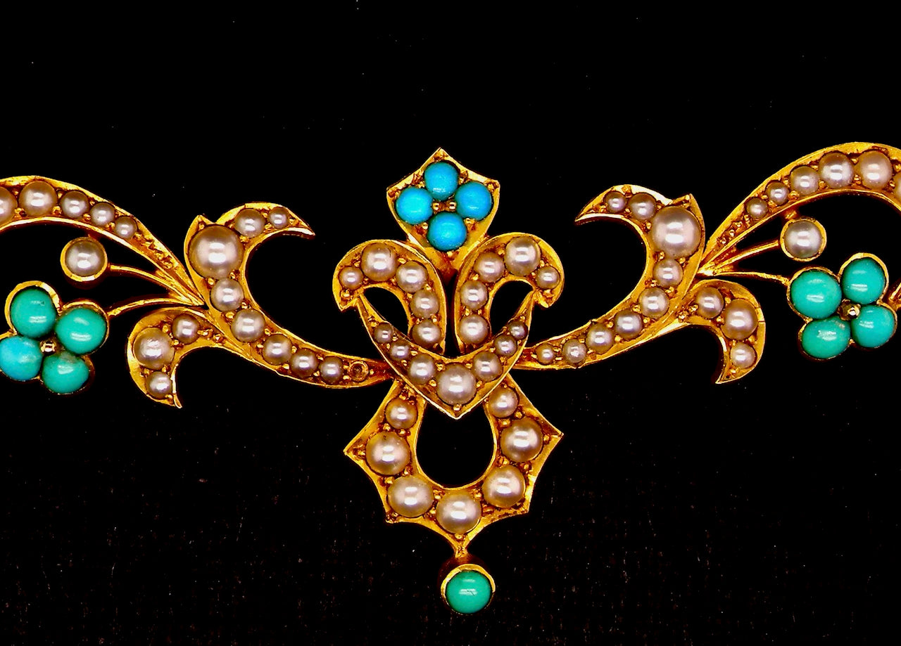 Edwardian turquoise  necklace