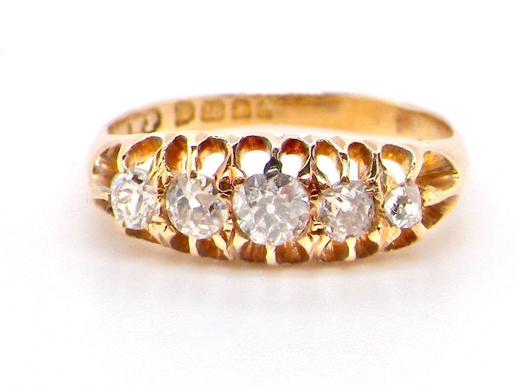 antique Victorian 18 carat gold antique diamond ring