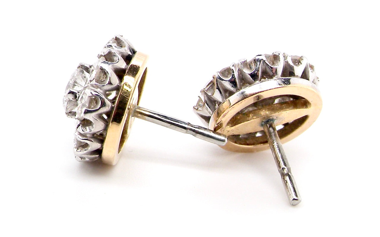 diamond cluster earrings