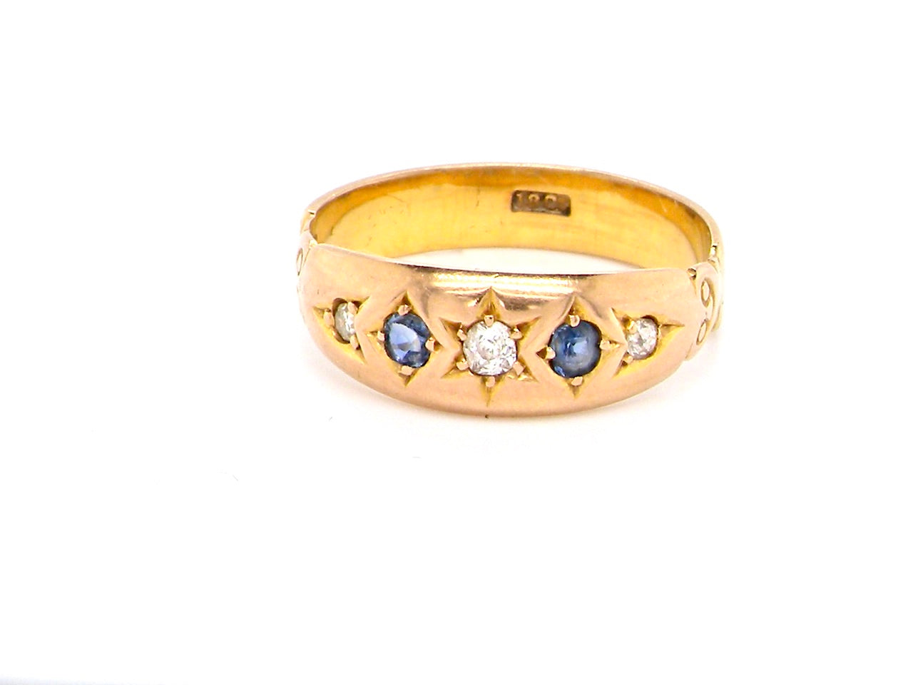 Victorian sapphire and diamond ring