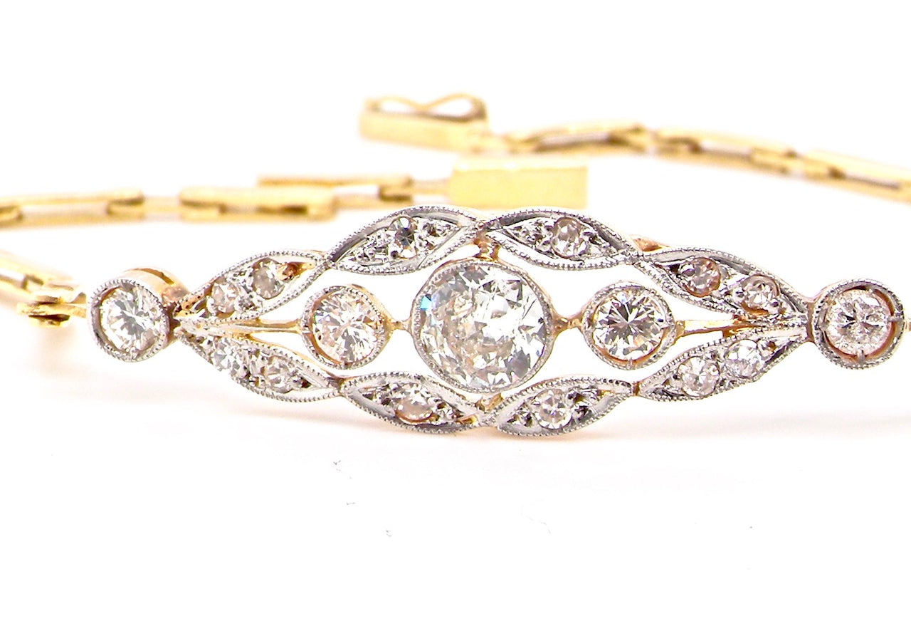 Edwardian gold diamond bracelet