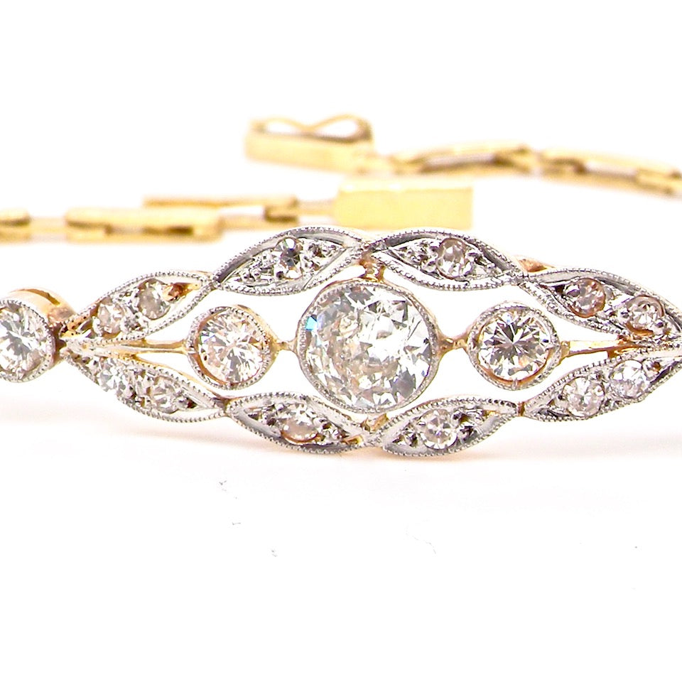 Edwardian gold diamond bracelet