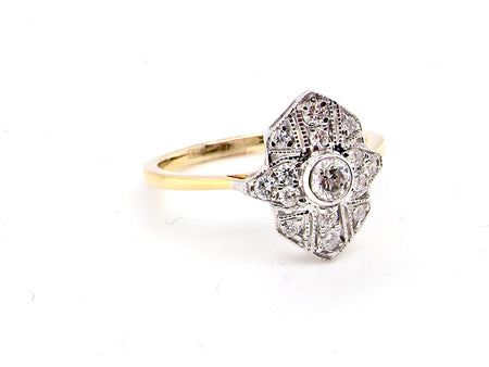 new Art Deco style diamond cluster ring