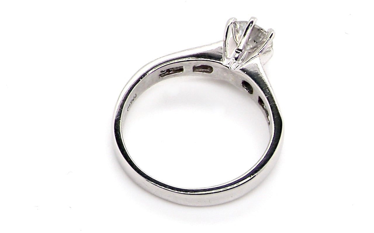 vintage platinum solitaire diamond ring