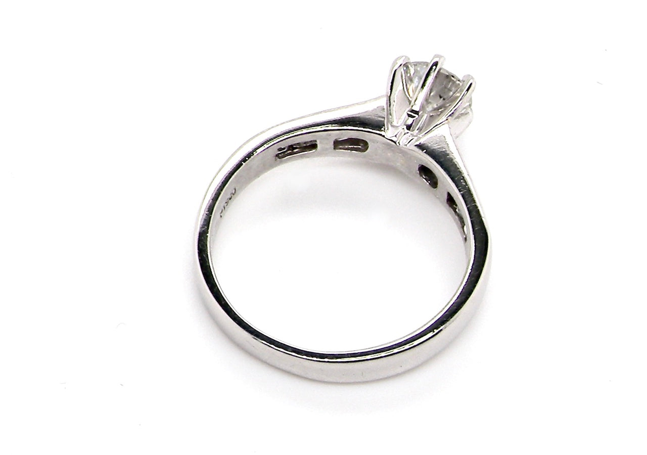 vintage platinum solitaire diamond ring