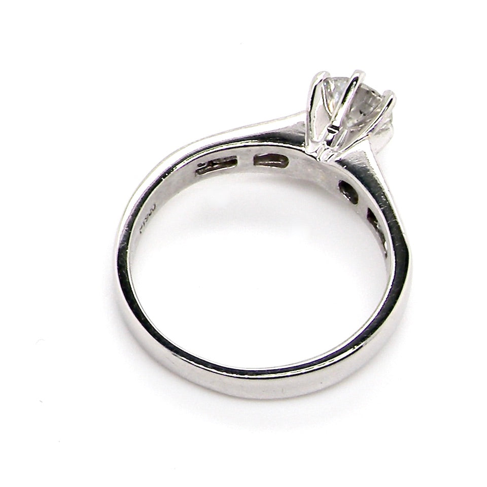 vintage platinum solitaire diamond ring