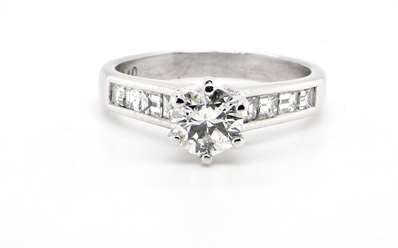 platinum solitaire diamond ring
