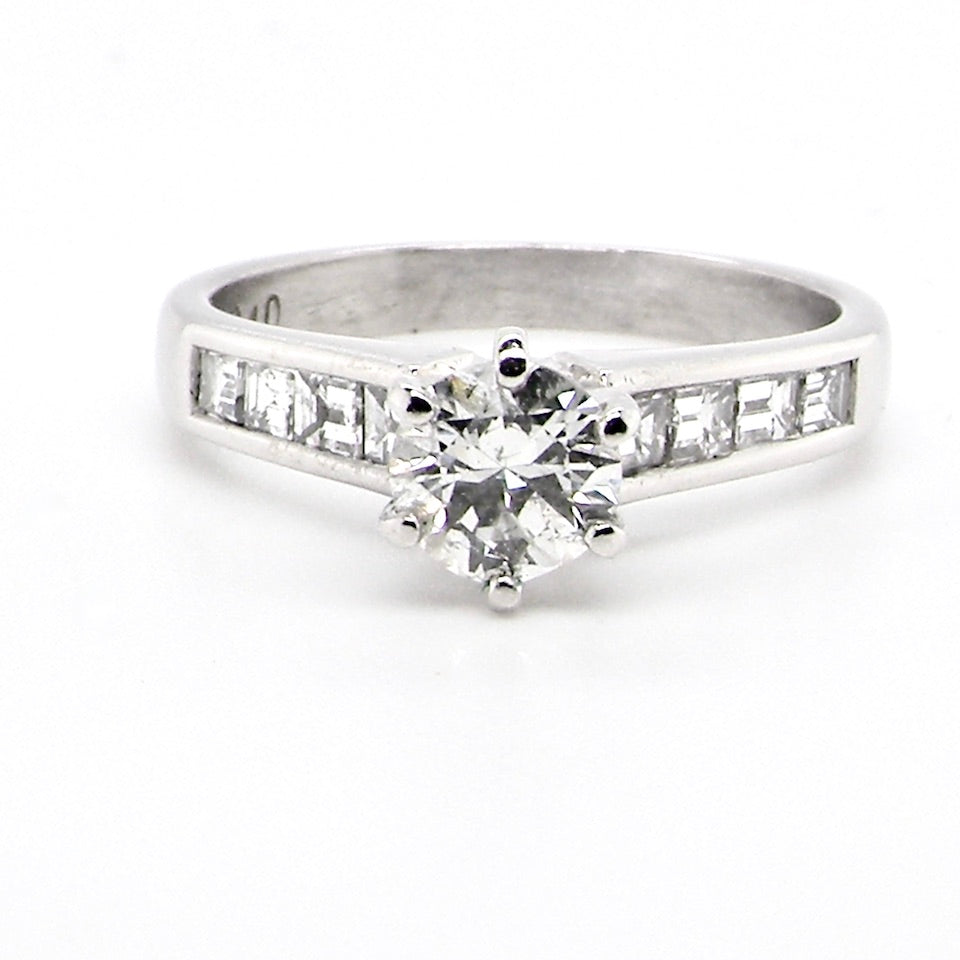 platinum solitaire diamond ring