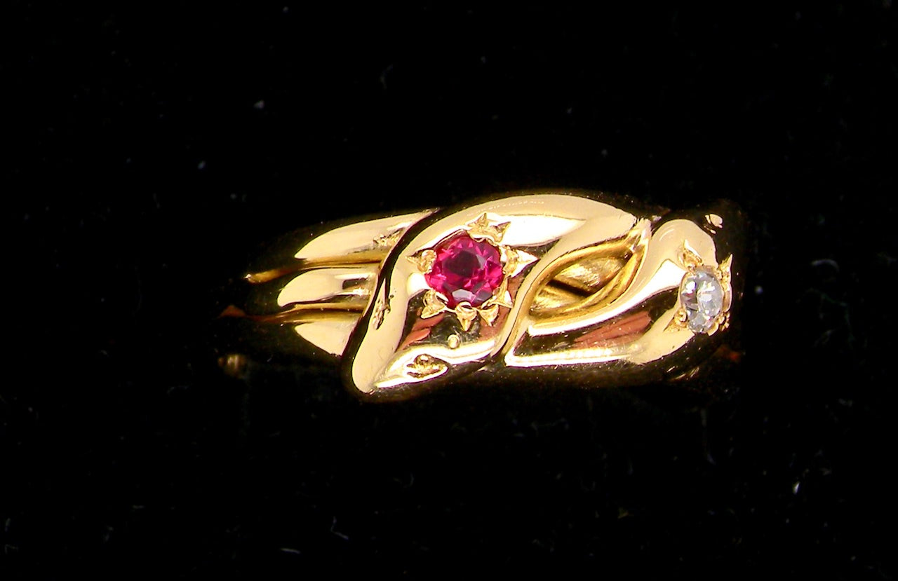 Edwardian ruby and diamond ring