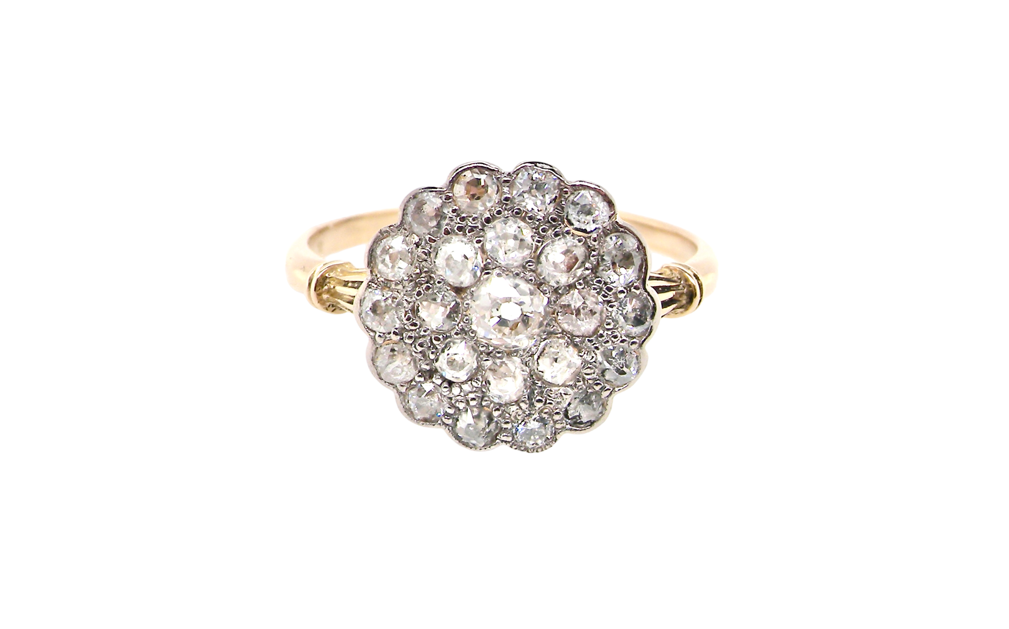 antique Edwardian diamond cluster ring