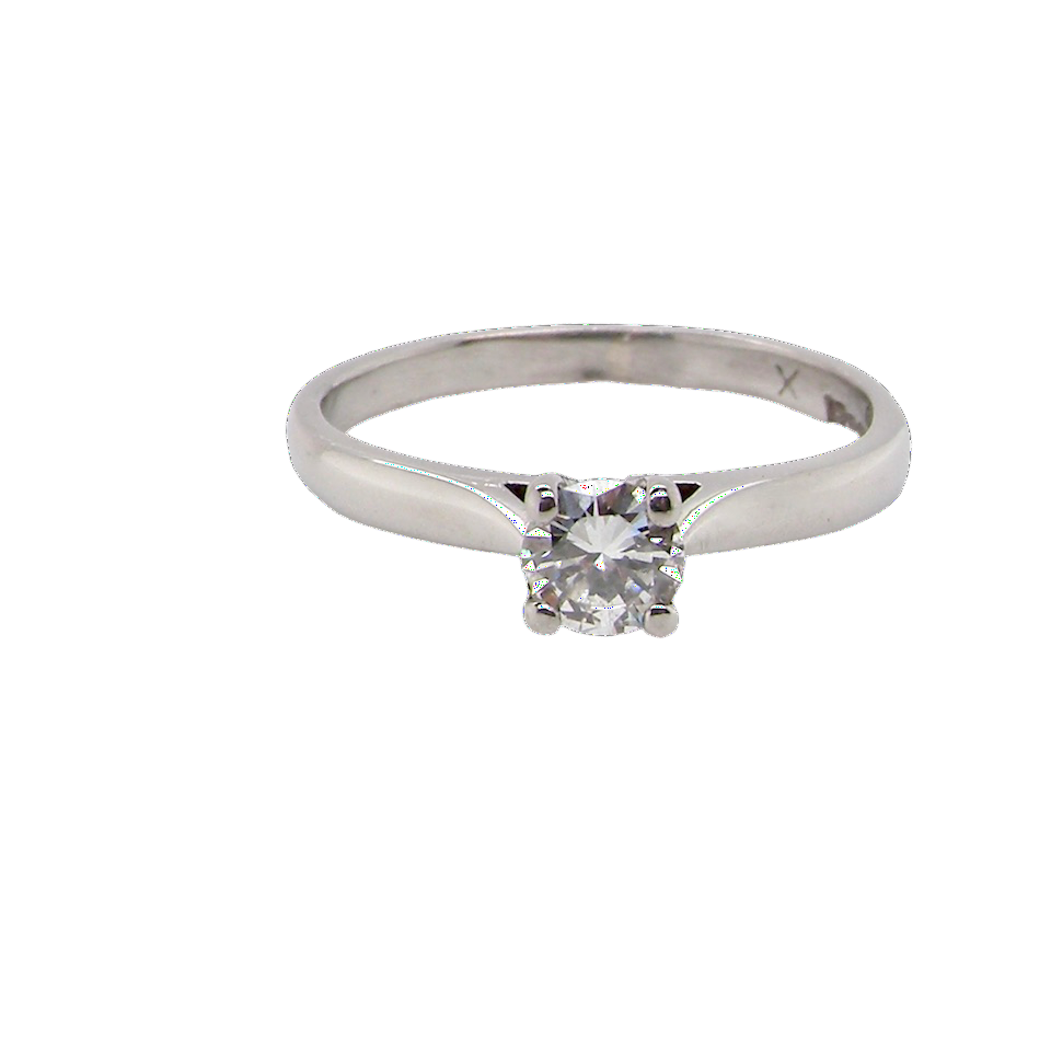 vintage palladium solitaire diamond ring