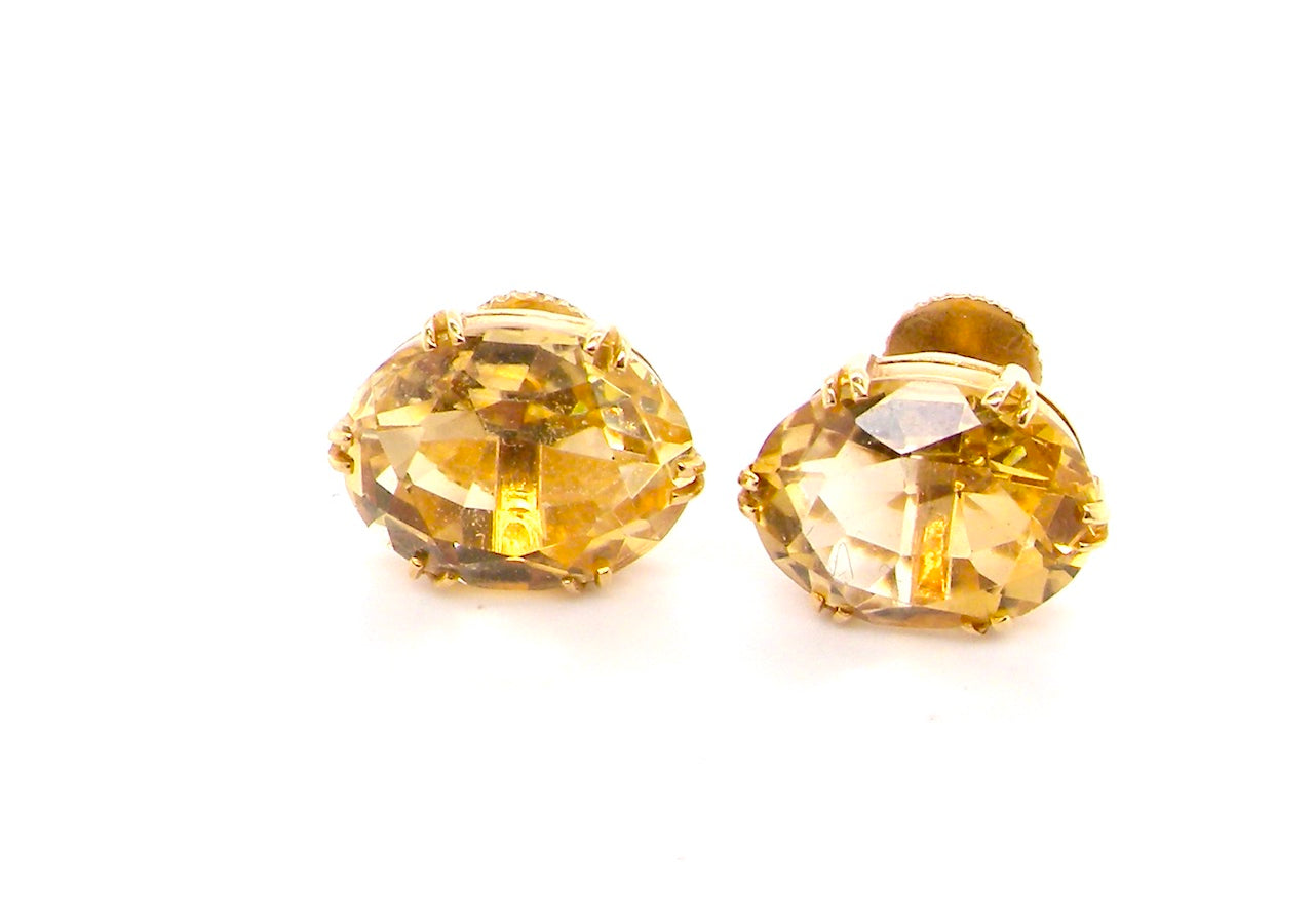 yellow citrine earrings